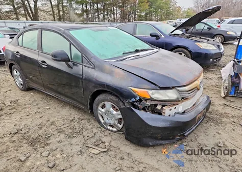 2012 Honda Civic Lx из США, поврежденный, VIN 19XFB2F58CE094207